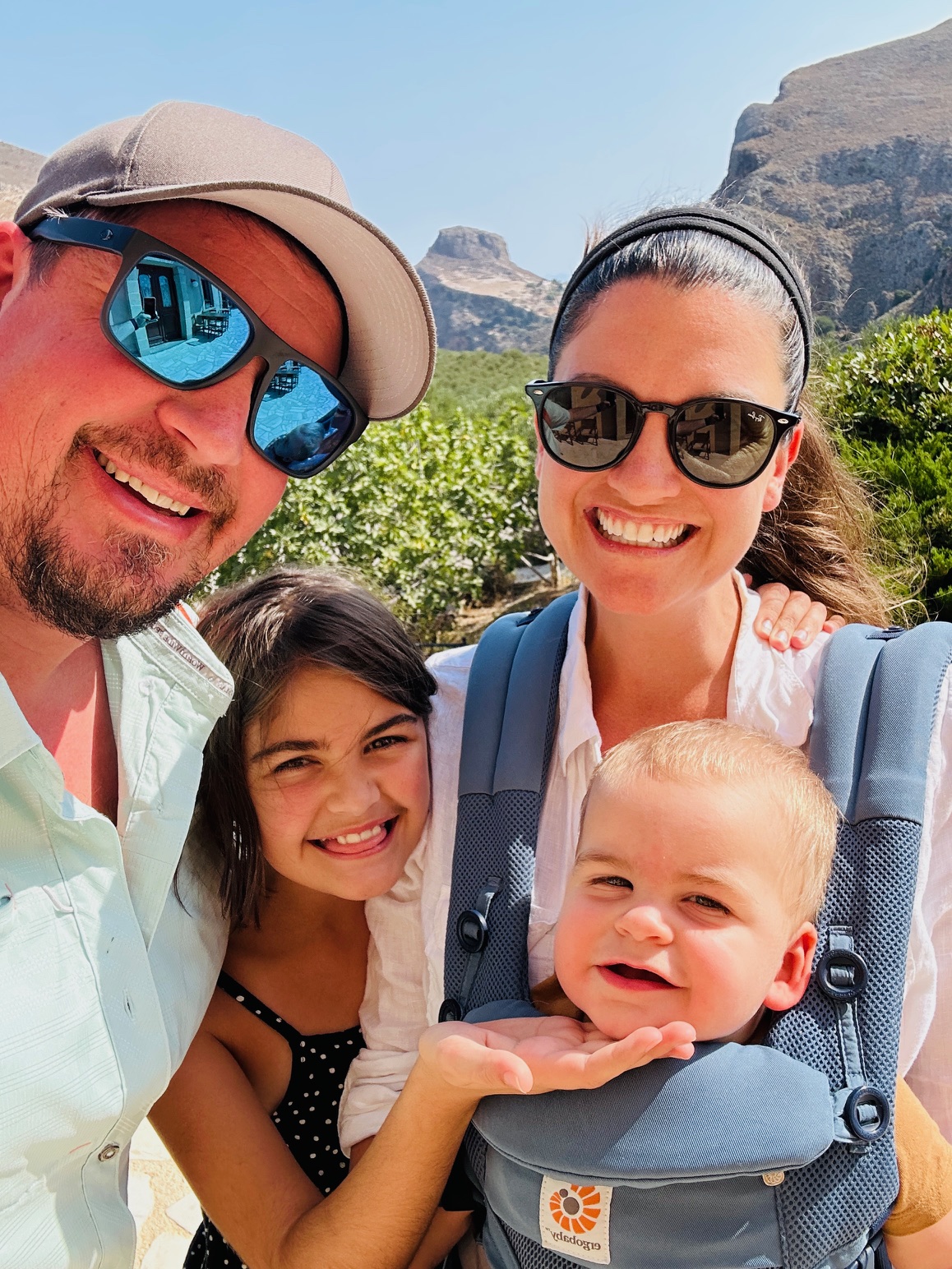 The whole family: Dylan, Jennifer, Travis, and baby